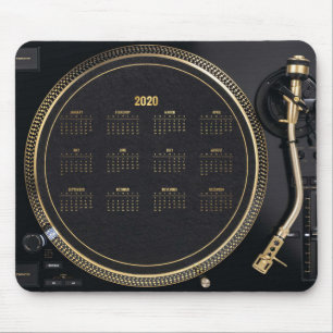 DJ Turntable com o Mousepad do calendário 2020