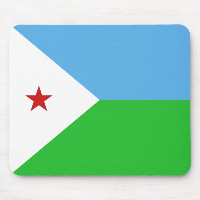 Djibouti Flag Mousepad (Frente)