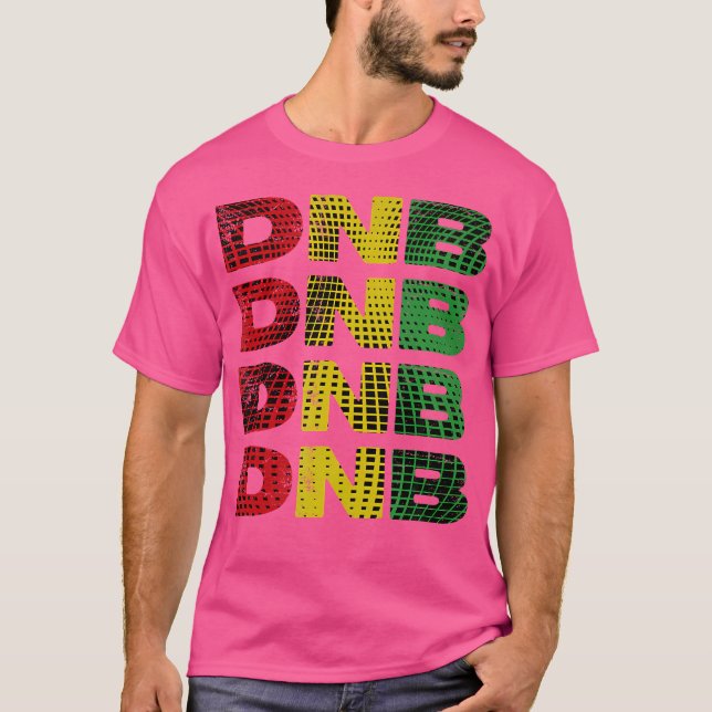 Dnb Camisa Vermelho Amarelo Abstrato Tambor N Bass (Frente)