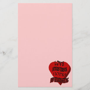 Do amor artigos de papelaria do coração sempre