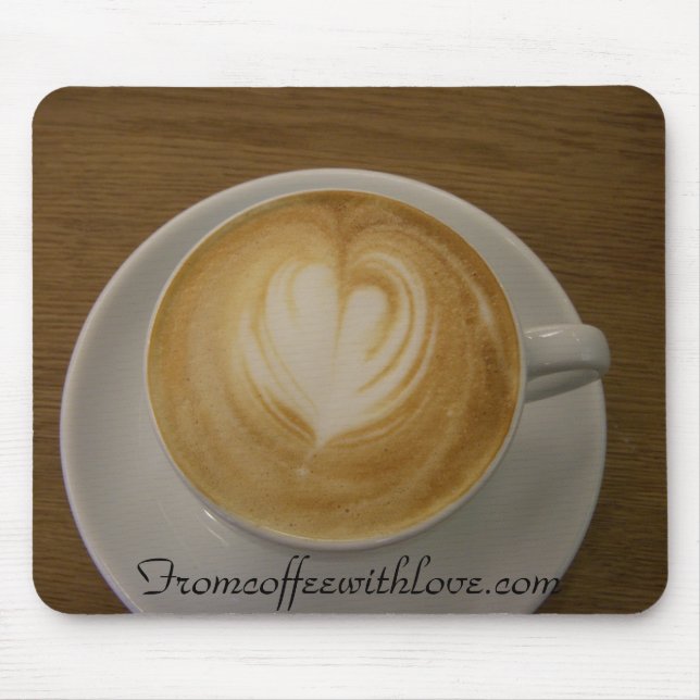 Do café com amor Mousepad (Frente)