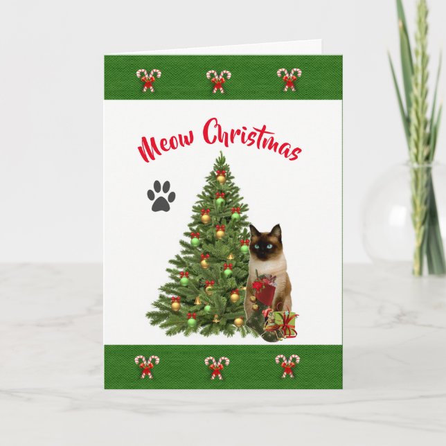 Do cartão de Natal do gato (Frente)
