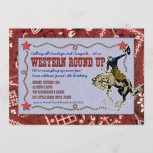 Do círculo convite de festas ocidental acima