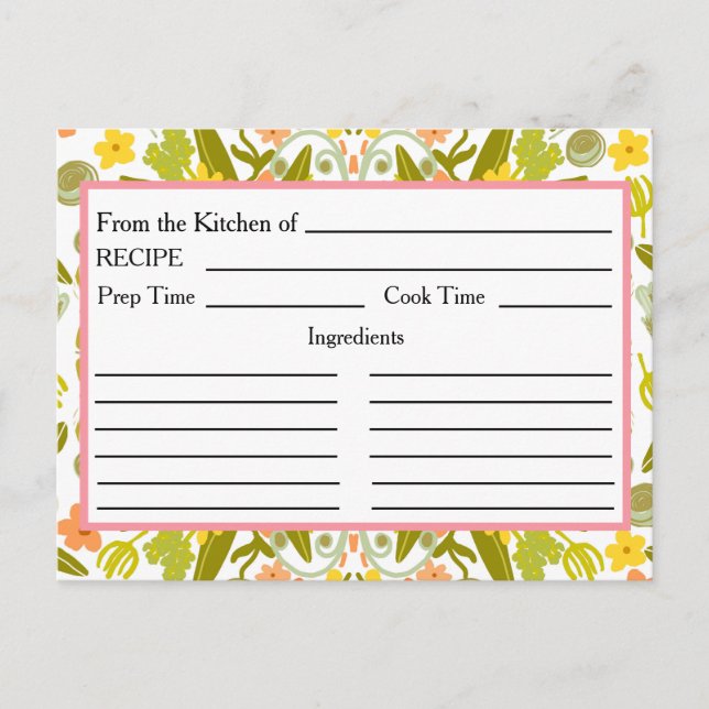 Do Kit da Receita de Cartões Dourados Flor de Rosa (Frente)