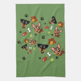 Do minuto do Pin toalha do Pinscher diminuto em