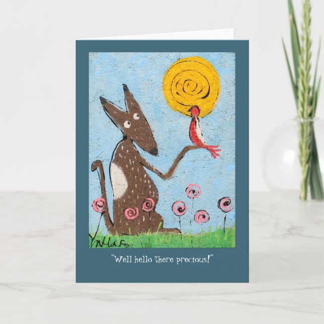 "Do olá! precioso bom lá." cartão (Frente)