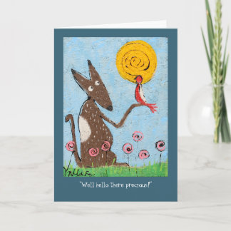 "Do olá! precioso bom lá." cartão