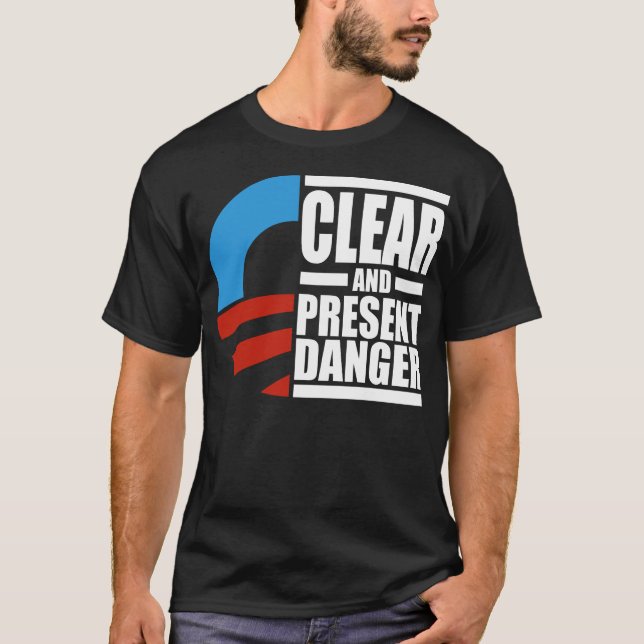 Do perigo claro de Obama camisa e atual (Frente)