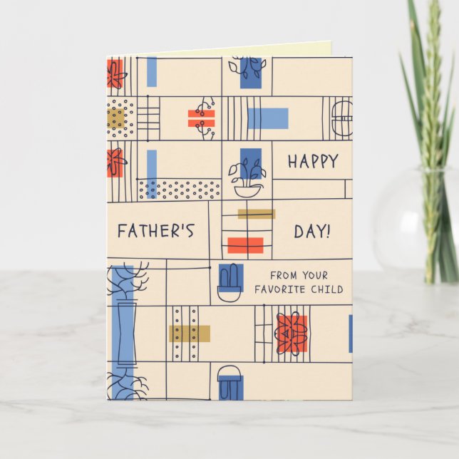 Do Seu Cartão De Dia de os pais Feliz Para Criança (Frente)