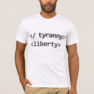 Do "tirania fim - comece camisa dos geeks da