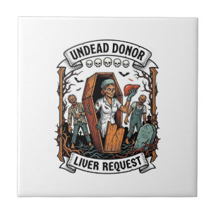 Doador de Órgão Zumbi Estampa Vintage Camisa Branc