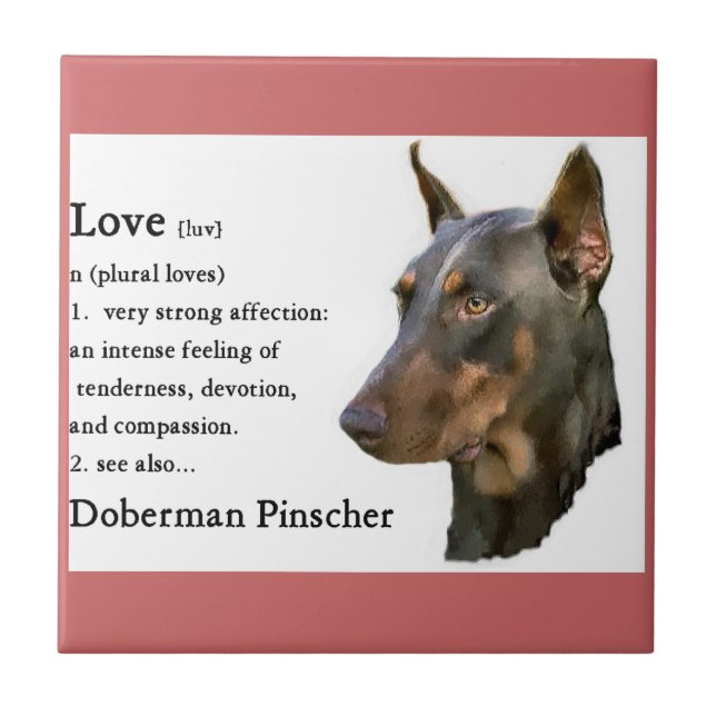 Doberman Pinscher Art Love É... (Frente)