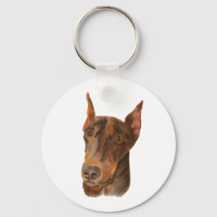 Doberman Pinscher Chaveiro Fob