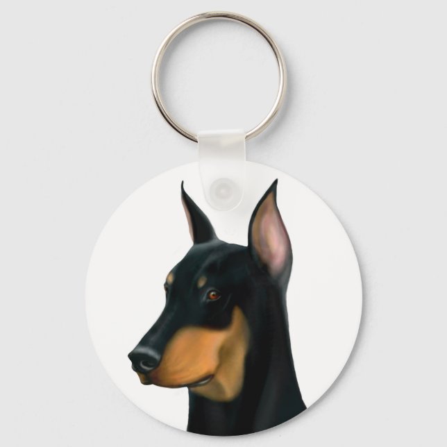 Doberman Pinscher Dog Chaveiro (Frente)