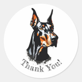 Doberman Pinscher Obrigado! Adesivos