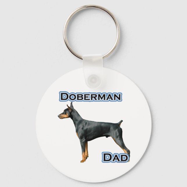 Doberman Pinscher Pai 4 - Chaveiro (Frente)