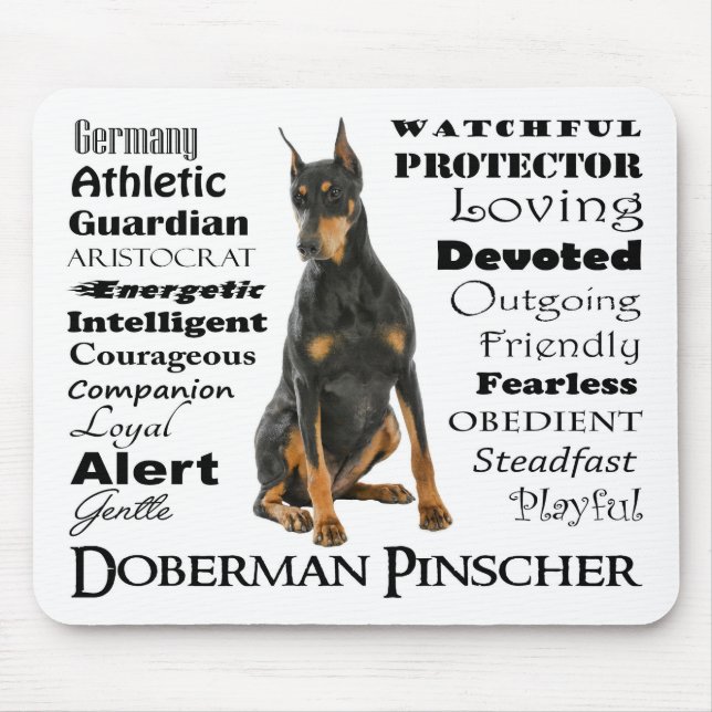 Doberman Traits Mousepad (Frente)