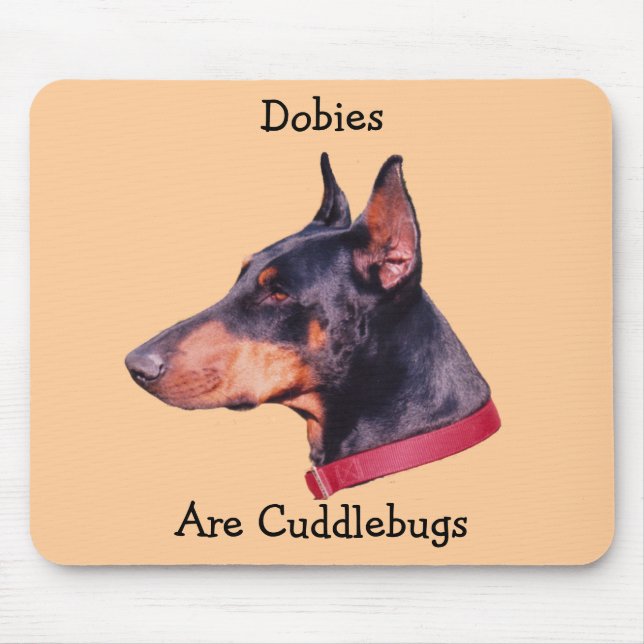 Dobies São Cuddlebugs Cute Doberman Mousepad (Frente)