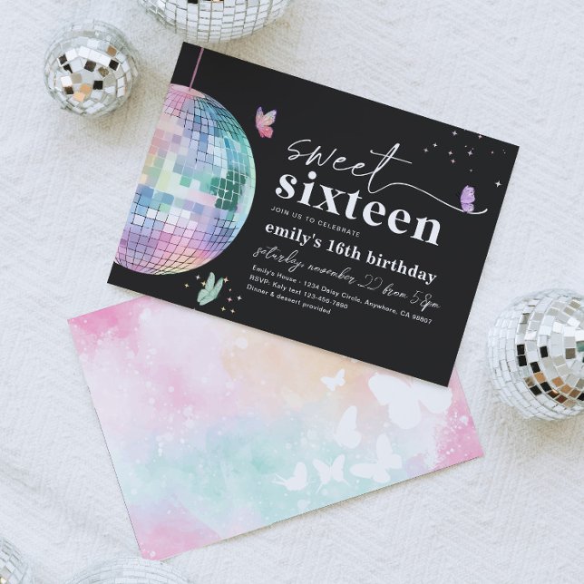 Doce 16 Convite de Aniversário (Criador carregado)