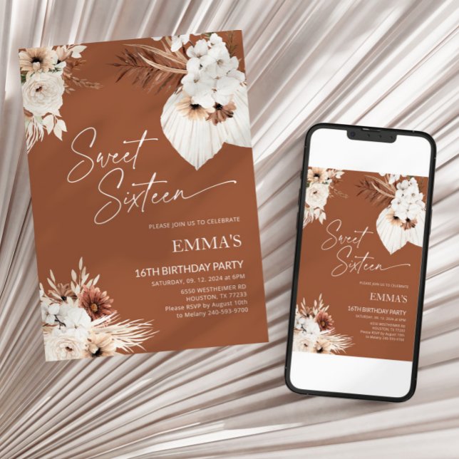Doce 16 Convite de Aniversário 16 Aniversário (Criador carregado)