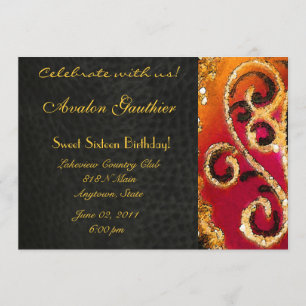 Doce 16 Deslocações Douradas - Convite Ocasião