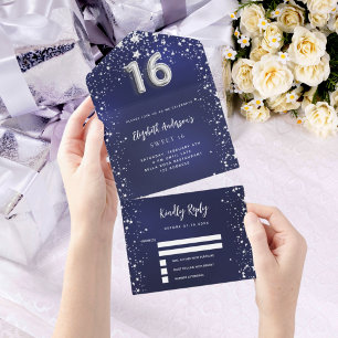 Doce 16 estrelas marinho azul prateadas rsvp