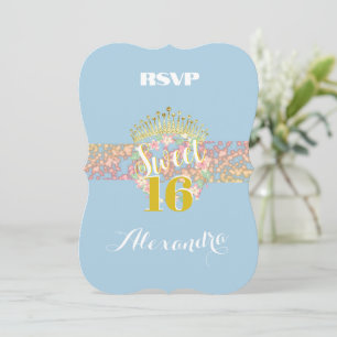 Doce 16 Fairytale Princesa - Placa RSVP