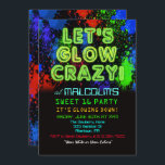 Doce 16 Festa Brilhante Convite de Aniversário<br><div class="desc">Doce 16 Festa Brilhante,  Aniversário do Teen Dance Party Neon Convite</div>