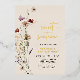 Doce 16 Foil Invitation