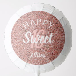 Doce 16 Rosa de aniversário - Largura Dourada pers