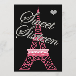 Doce 16 Torre Eiffel Paris Convite Aniversário