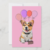 Doce Agradecimento Adorável Corgi Divertido Aniver