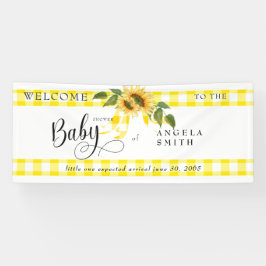 Doce Amarelo Gingham Chá de fraldas de Girassol Be