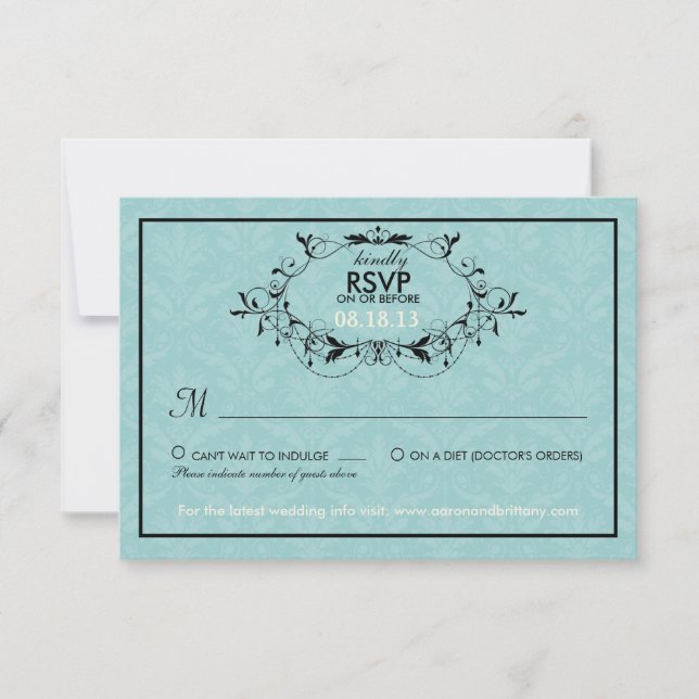 Doce Amor Cakepop RSVP de Casamento Moderno (Frente)
