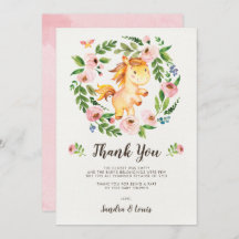 Doce Blush Cor-de-rosa-rosa, Cartões de agradecime