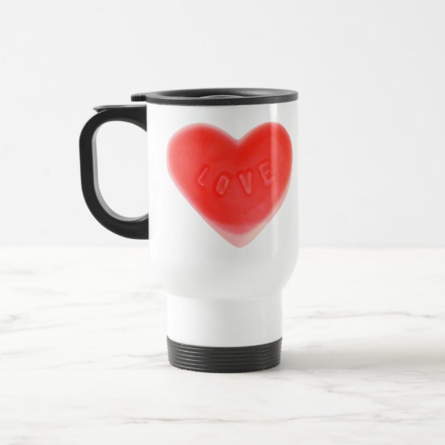 Doce caneca de viagem de coração 2 (Esquerda)