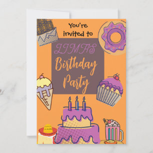 Doce cartão de aniversário