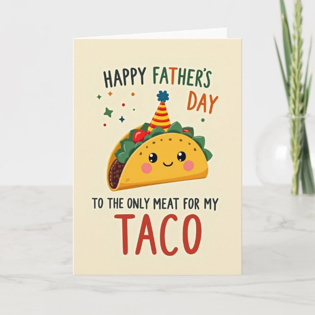 Doce Cartão de Taco do Dia dos Pais (Frente)