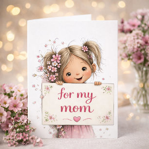 Doce Cartão do Dia das Mães “Para Minha Mãe”