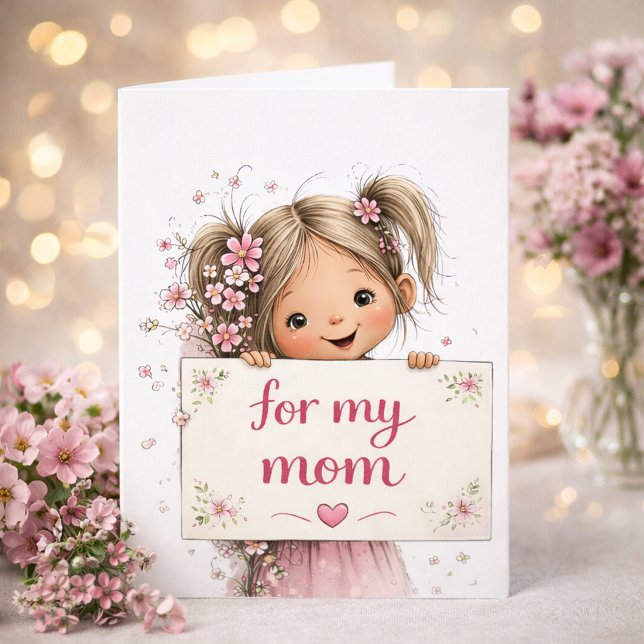 Doce Cartão do Dia das Mães “Para Minha Mãe” (Criador carregado)