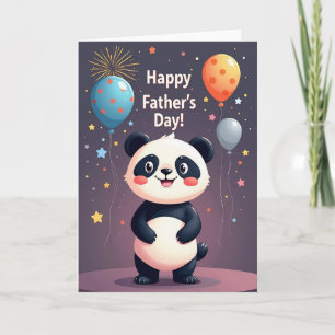Doce Cartão do Dia dos Pais Panda