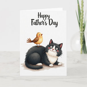 Doce Cartão do Dia dos Pais para Amigo Felino