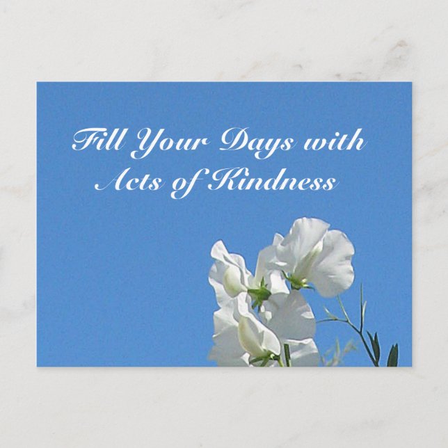 Doce cartão postal de ervilhas da bondade (Frente)