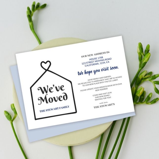 Doce casa Nós movemos novo anúncio de endereço (Sweet Home We've Moved New Address Announcement)