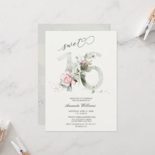 Doce Cinza de 16 Rosas   Convite Romântico Silver