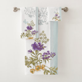 Doce Coluna De Toalhas De Banho Floral