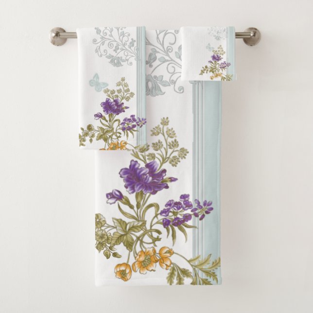 Doce Coluna De Toalhas De Banho Floral (Insitu)