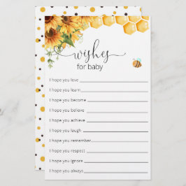 Doce Como Chá de fraldas De Abelha Deseja Bebê