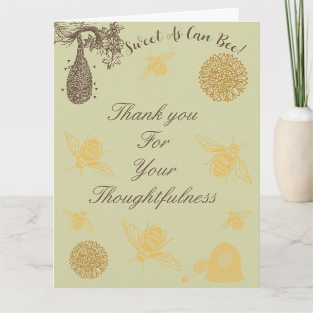 Doce Como O Cartões de agradecimentos De Chá de fr (Frente)