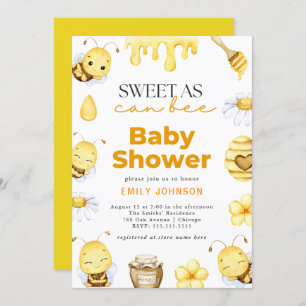 Doce como pode ser o convite para Chá de fraldas d